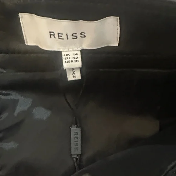 NWT Reiss Black Leather “Edie” Mini Skirt - Picture 3 of 14